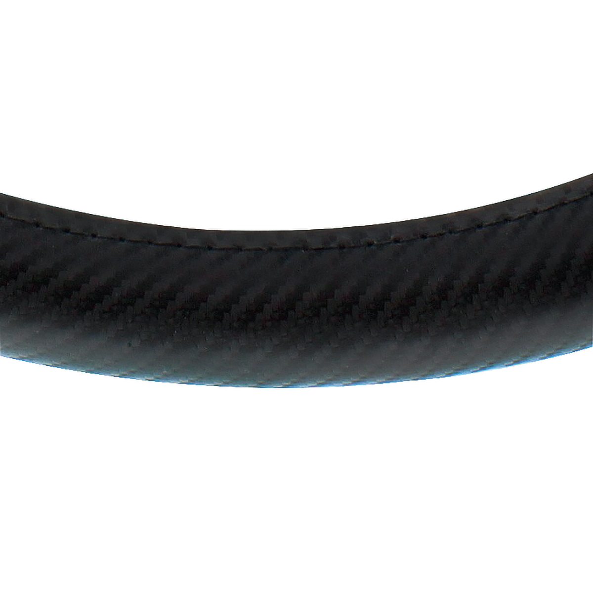 18" Carbon Fiber Pattern Steering Wheel Cover - Black Stitching - Thumbnail 2