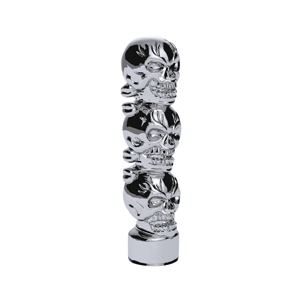 1/2"-13 Thread-On 3 Skull Shift Knob-Chrome
