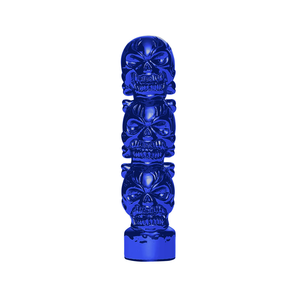 1/2"-13 Thread-On 3 Skull Candy Color Shift Knob-Indigo Blue - Thumbnail 2