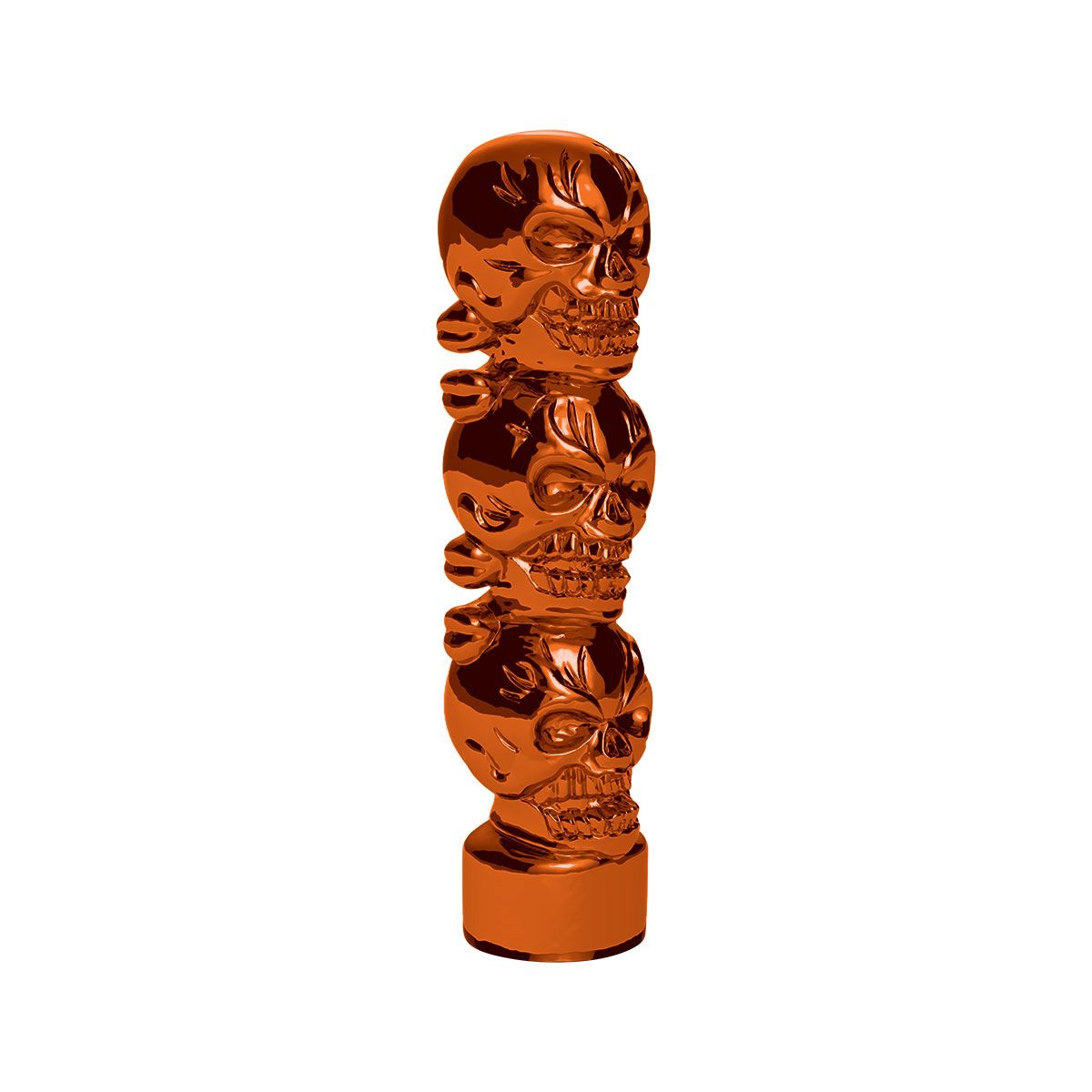 1/2"-13 Thread-On 3 Skull Candy Color Shift Knob-Cadmium Orange