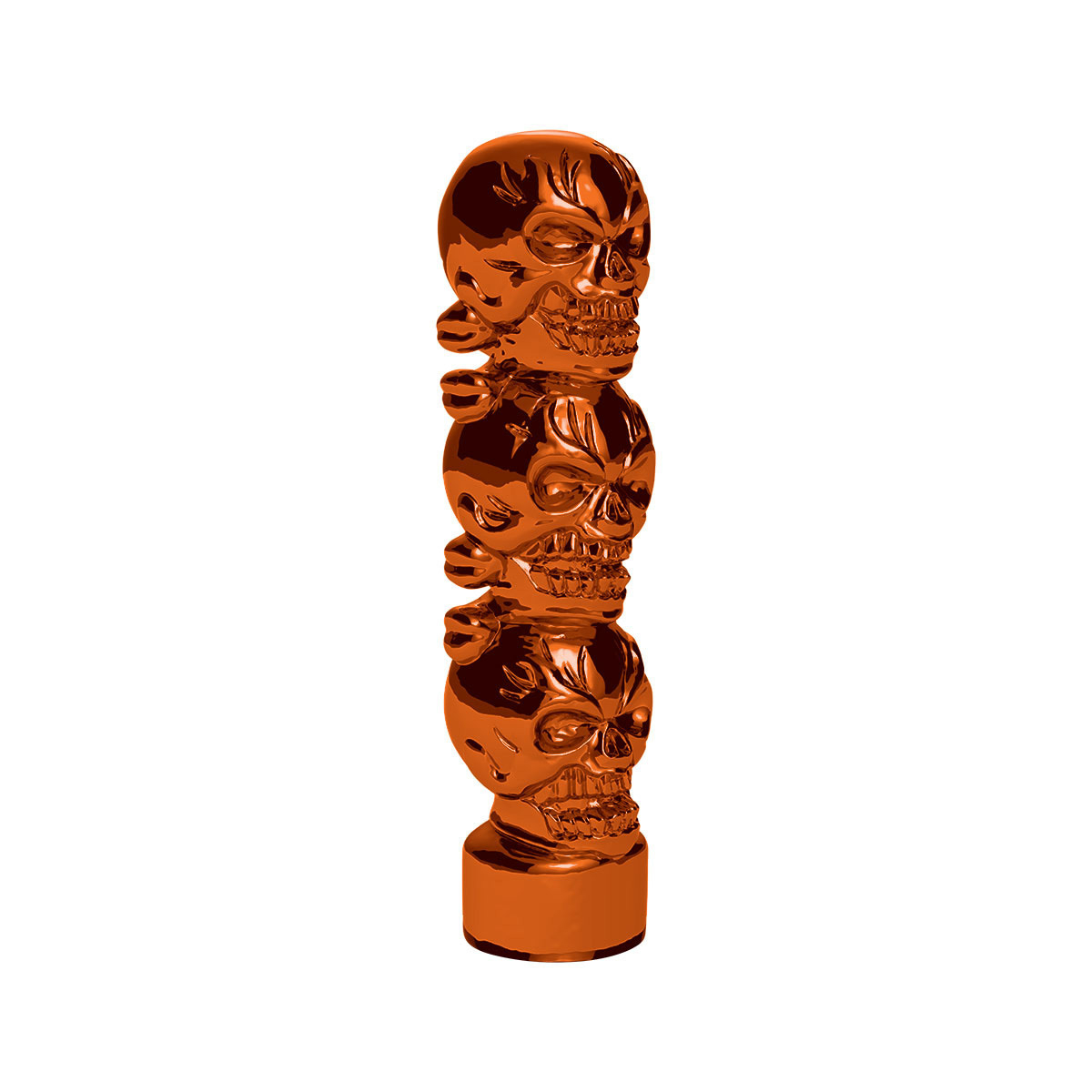 1/2"-13 Thread-On 3 Skull Candy Color Shift Knob-Cadmium Orange - Thumbnail 6