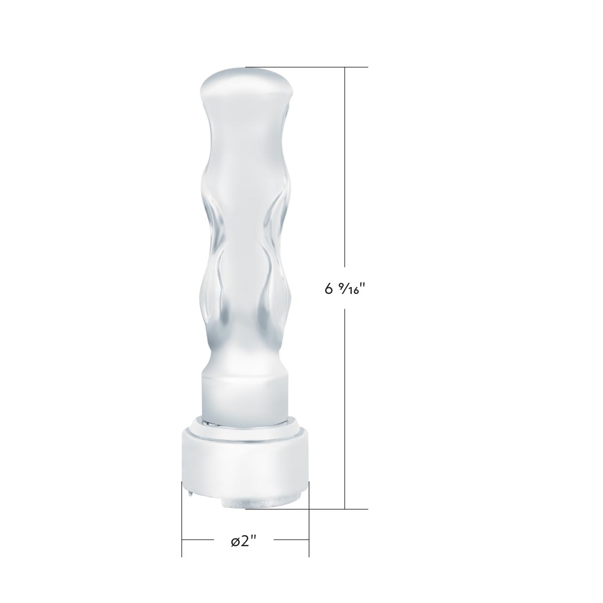 Thread-On Flame Gearshift Knob With Adapter For Eaton Fuller 9/10 Speed - Chrome - Thumbnail 4