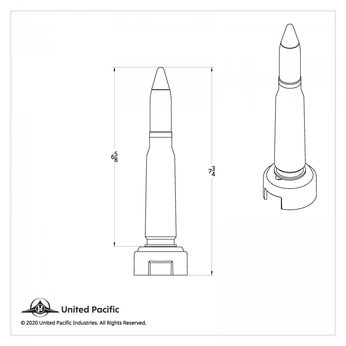 50 Caliber Bullet Style Thread-On Gearshift Knob With 13/15/18 Speed Adapter - Thumbnail 3