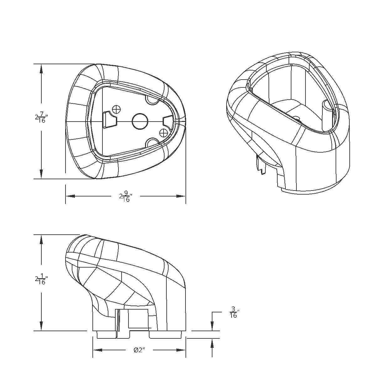 13/15/18 Speed Eaton-Fuller Style Gearshift Knob - Pearl White - Thumbnail 5