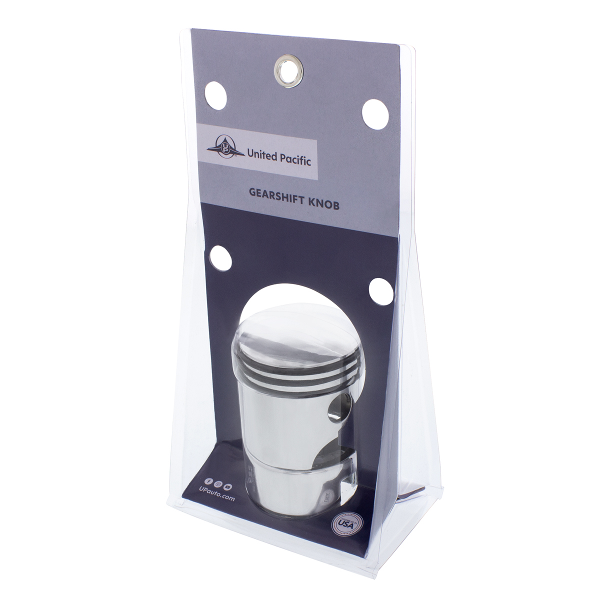 Piston Gearshift Knob With 13/15/18 Speed Adapter - Chrome - Thumbnail 4