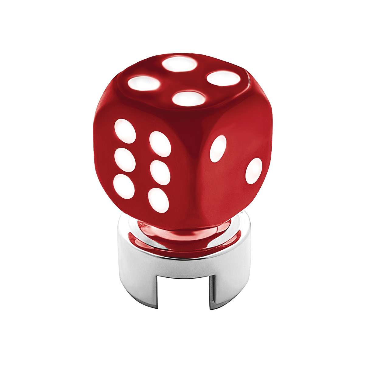 Red Dice Gearshift Knob With 13/15/18 Speed Adapter - Thumbnail 3