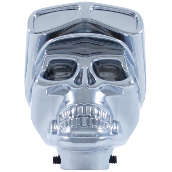 Skull Biker Gearshift Knob Only - Chrome (Bulk) - Thumbnail 2