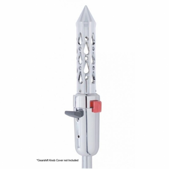 Brooklyn Style Spike Gearshift Knob With 13/15/18 Speed Adapter - Chrome/Vertical - Thumbnail 2