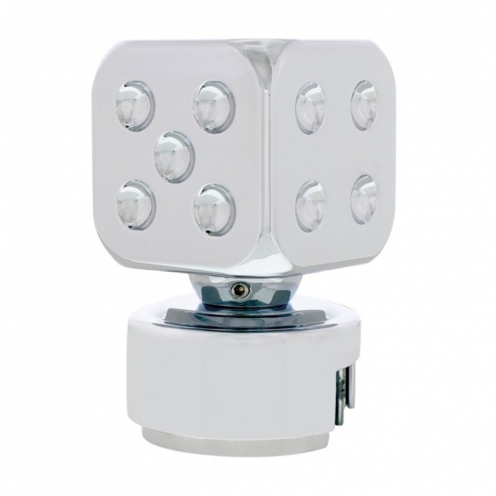 Dice Gearshift Knob With 13/15/18 Speed Adapter - Chrome