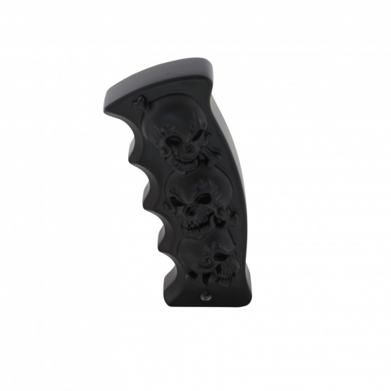 Skulls Pistol Grip Gearshift Knob - Black - Thumbnail 3