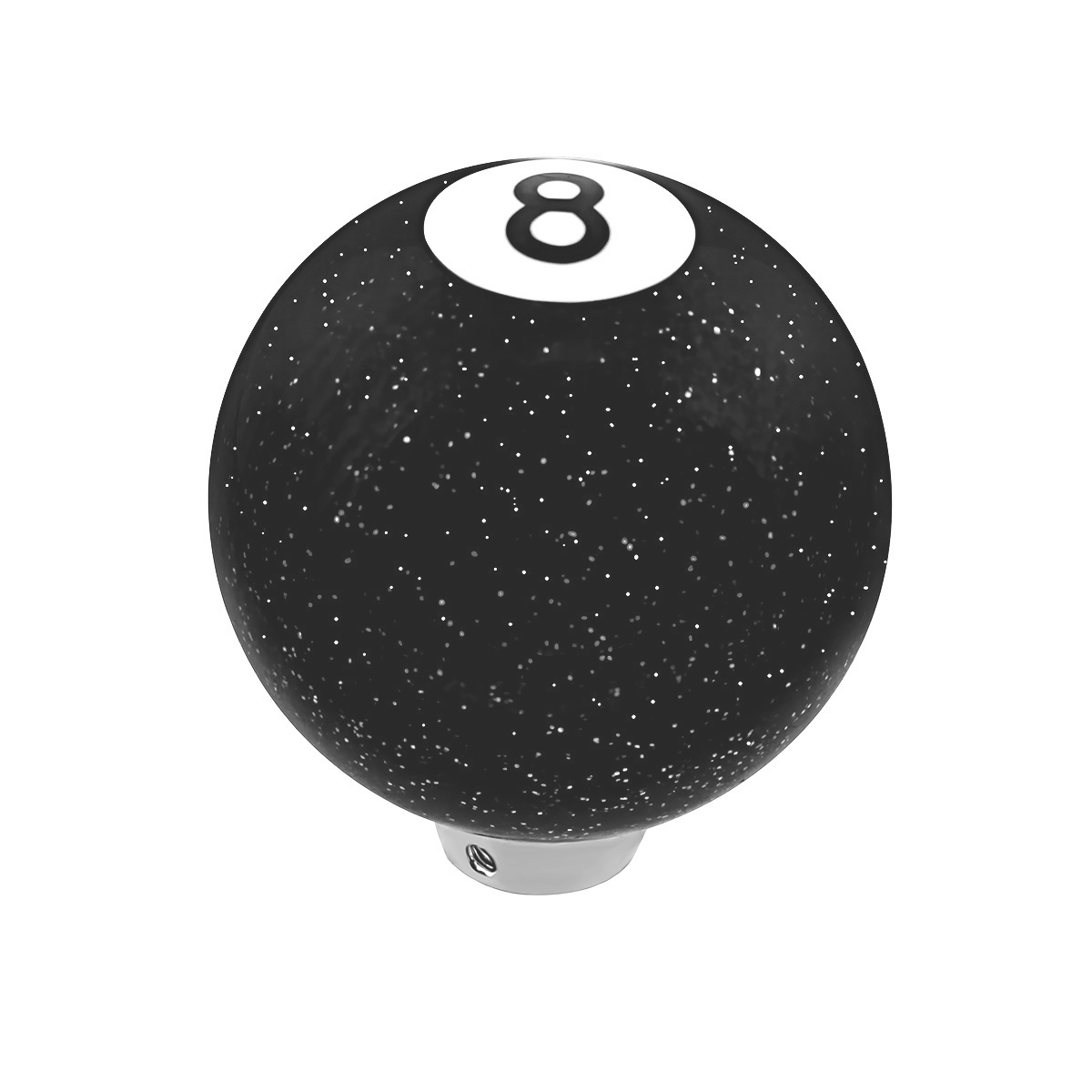 Number 8 Pool Ball Gearshift Knob - Gloss Black With Glitter - Thumbnail 2