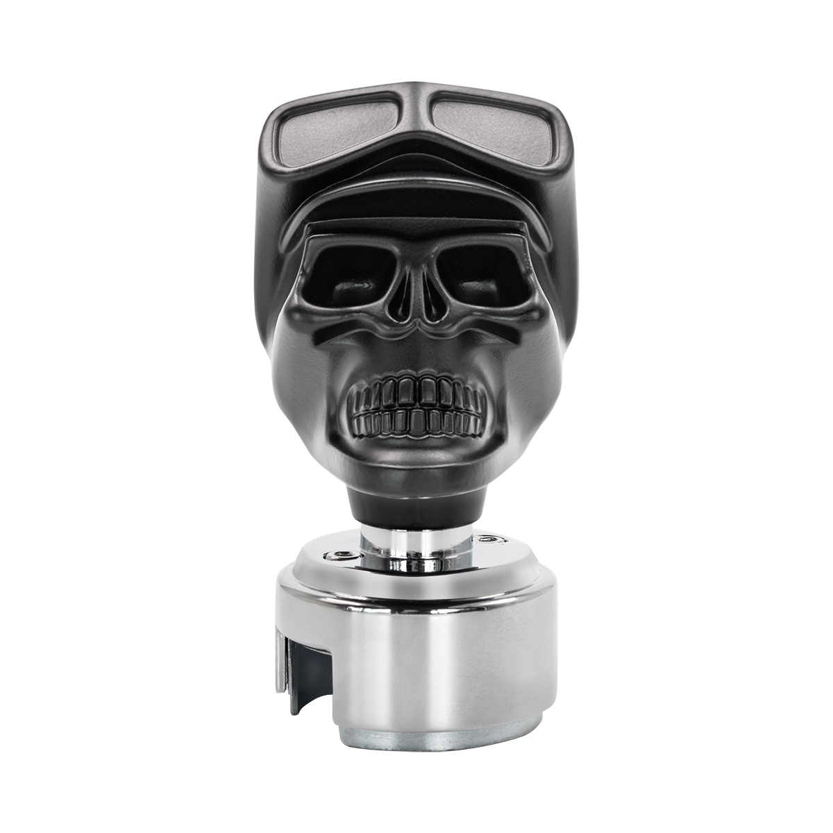 Skull Biker Gearshift Knob With 13/15/18 Speed Adapter - Black - Thumbnail 2