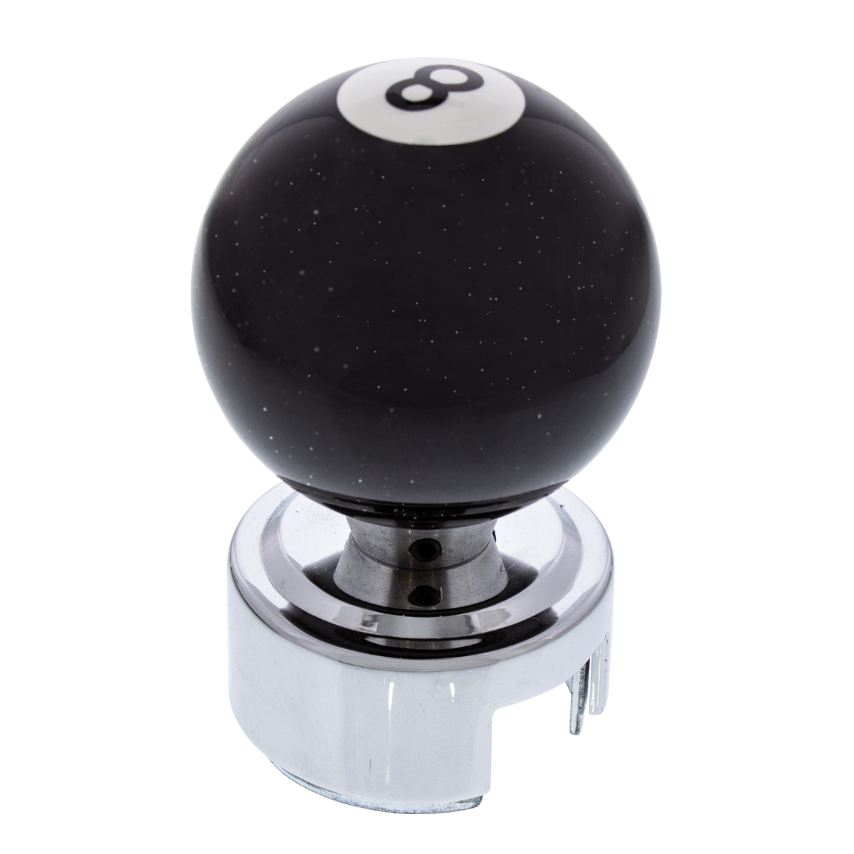 Number 8 Pool Ball Gearshift Knob With Glitter For 13/15/18 Speed Eaton Style Shifters - Thumbnail 2