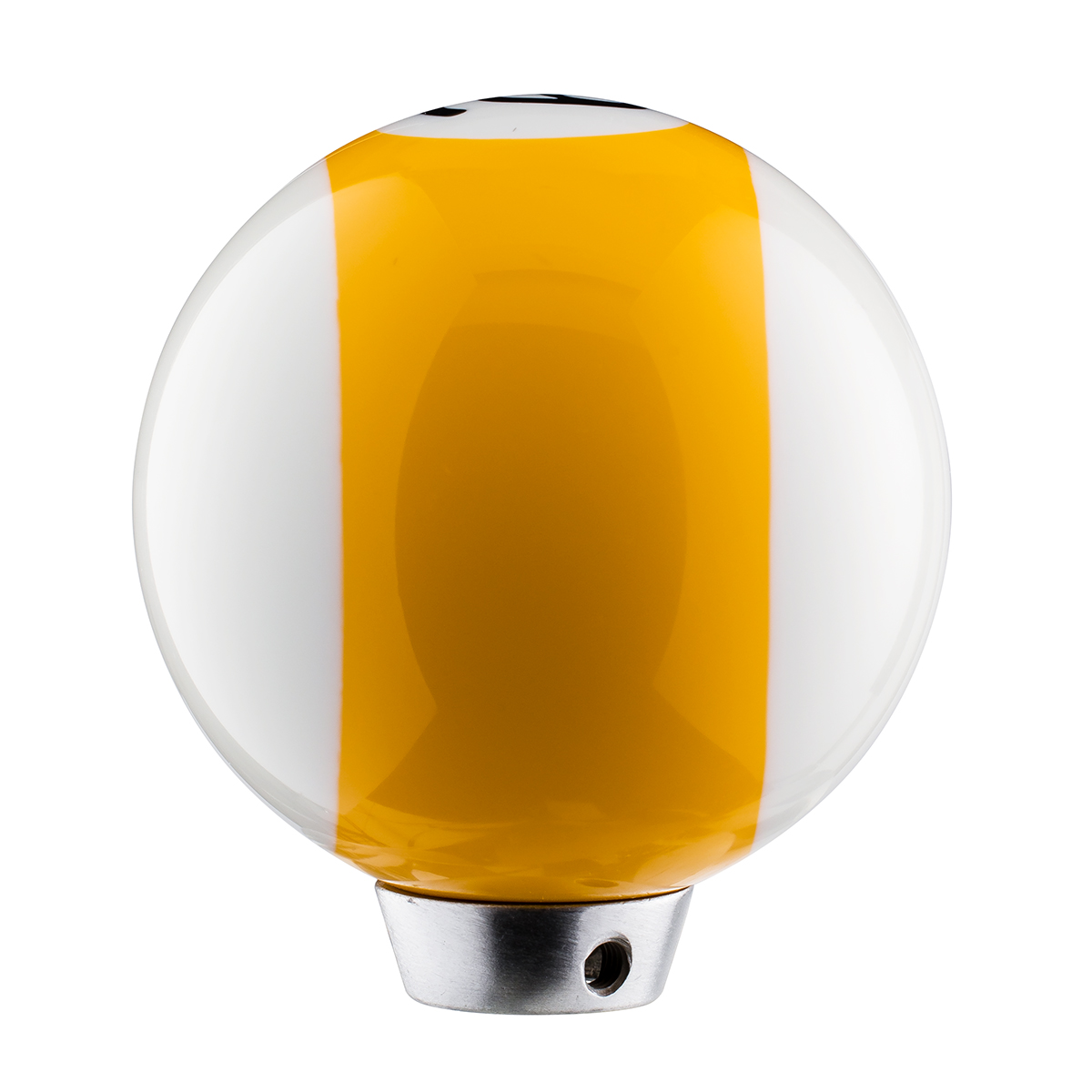 Number 9 Pool Ball Gearshift Knob - Gloss Yellow Striped - Thumbnail 2