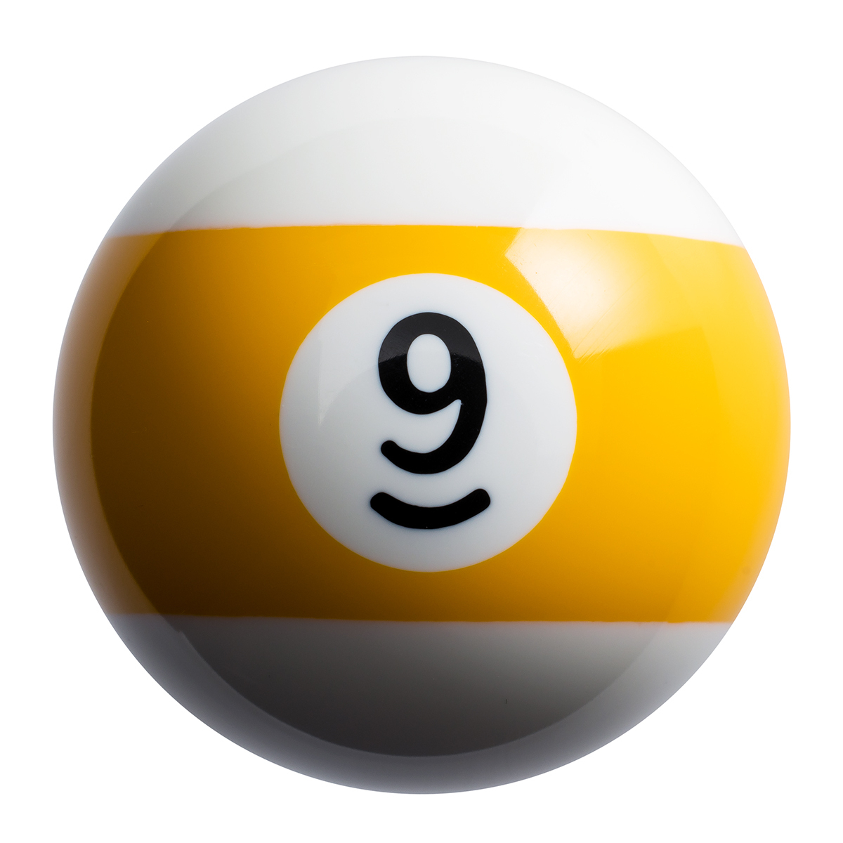 Number 9 Pool Ball Gearshift Knob - Gloss Yellow Striped - Thumbnail 5