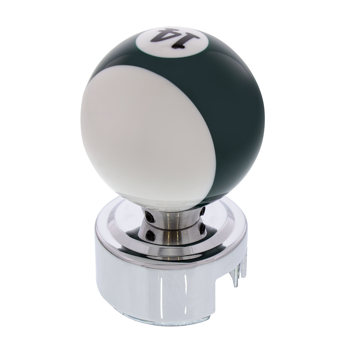 Number 14 Pool Ball Gearshift Knob For 13/15/18 Speed Eaton Style Shifters - Thumbnail 2