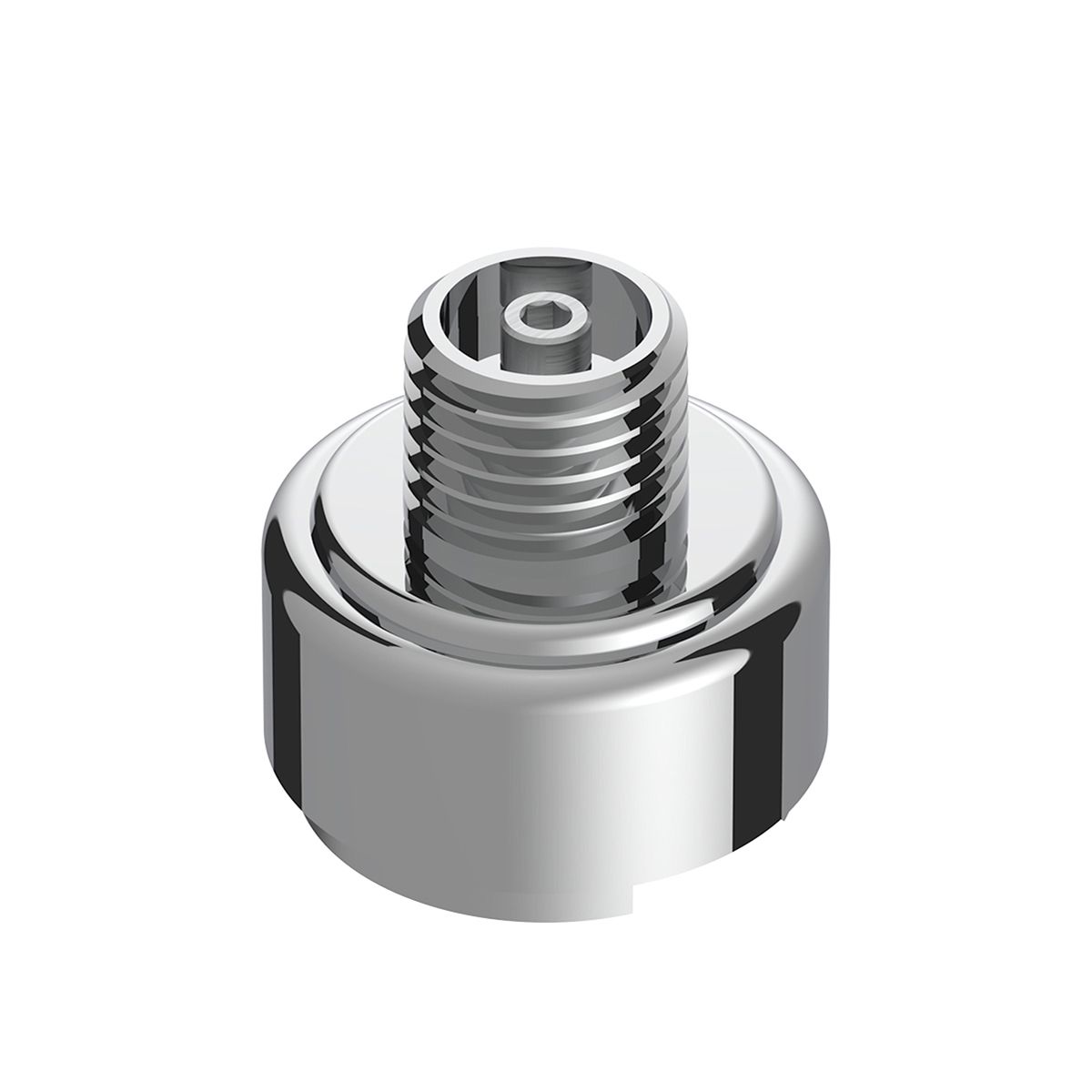 M30X3.5 Thread-On Gearshift Knob Chrome Mounting Adapter For Eaton Fuller Style 9/10 Speed - Vertical (Bulk)