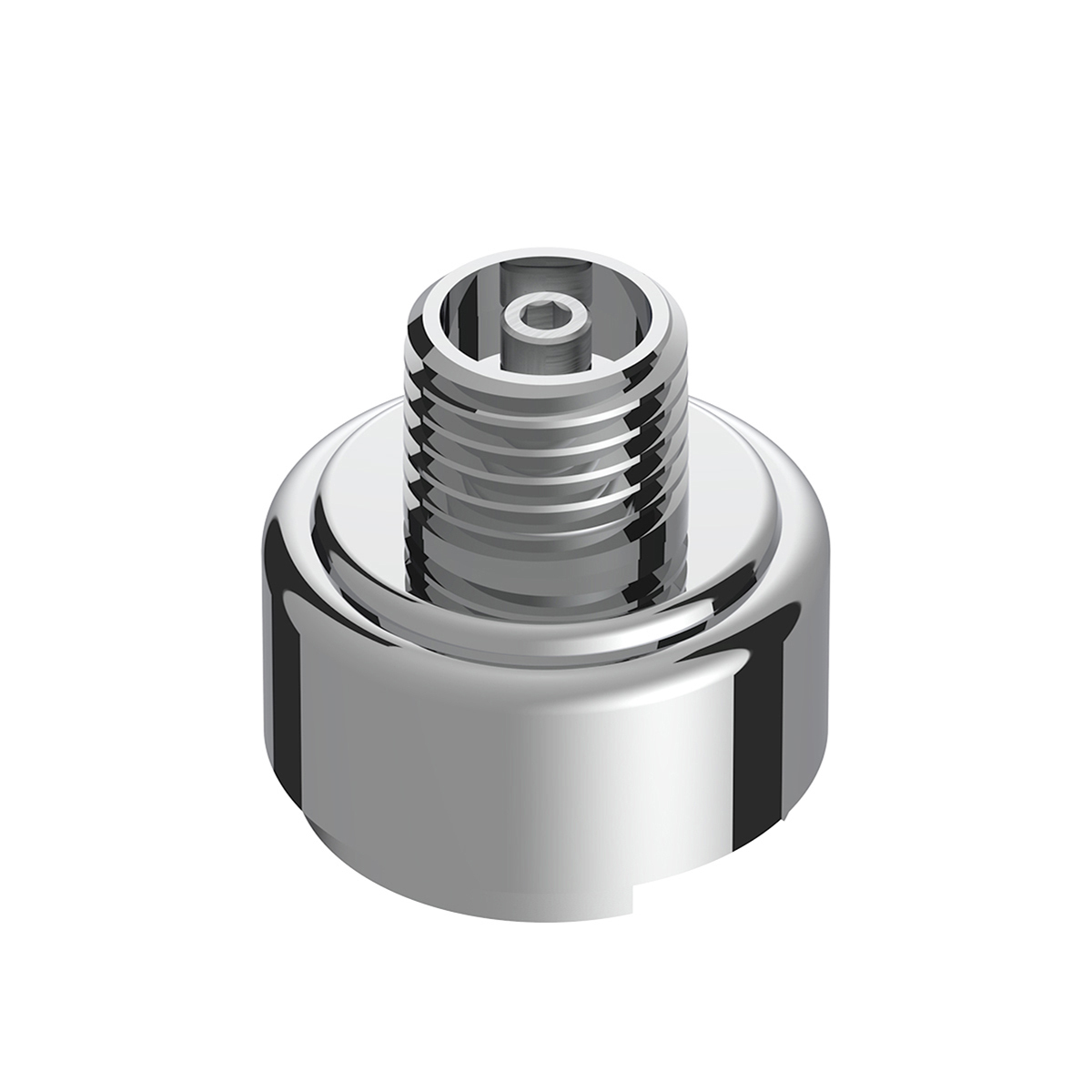 M30X3.5 Thread-On Gearshift Knob Chrome Mounting Adapter For Eaton Fuller Style 9/10 Speed - Vertical (Bulk) - Thumbnail 6