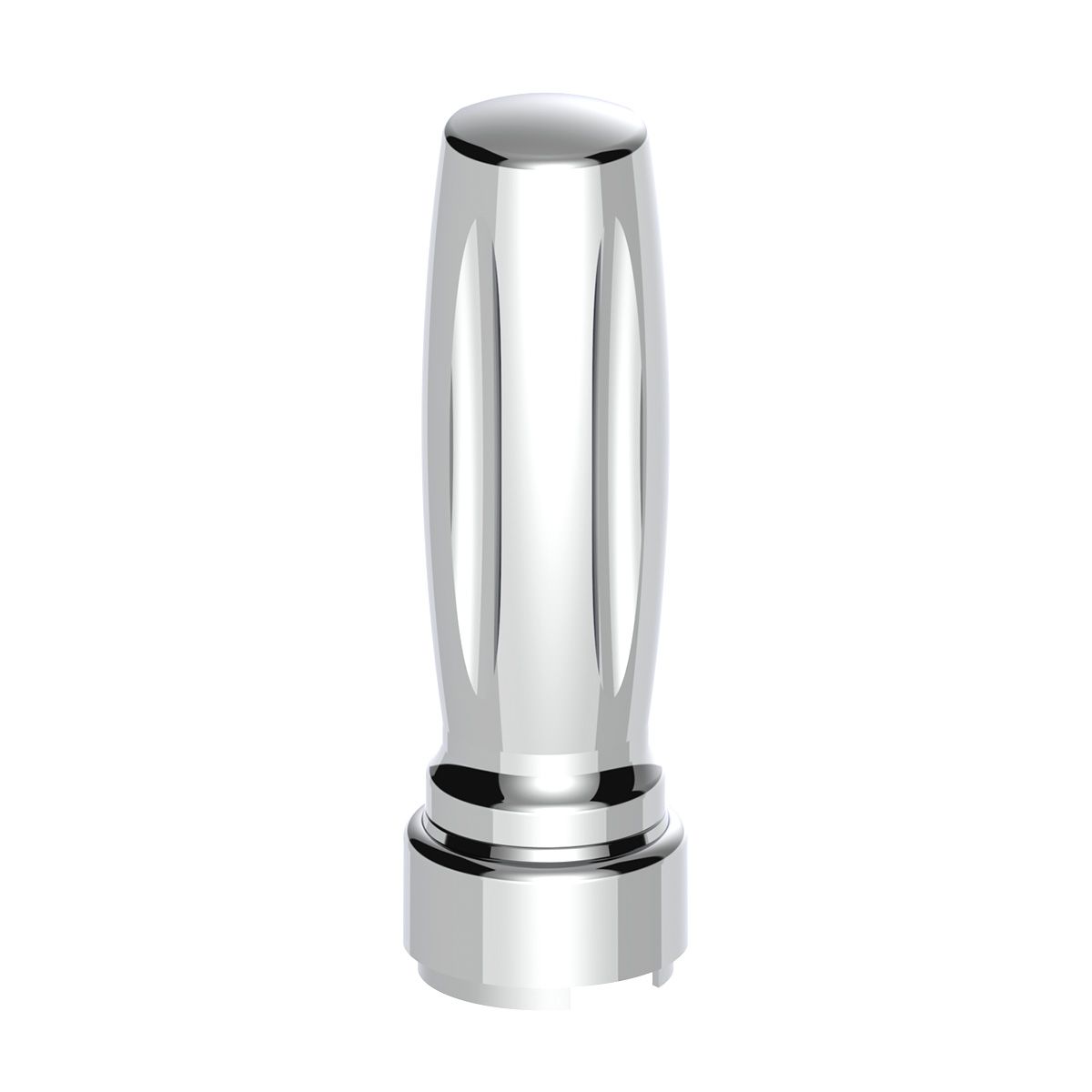 M30X3.5 Thread-On Vegas Style Gearshift Knob With 9/10 Speed Adapter - Chrome/Vertical