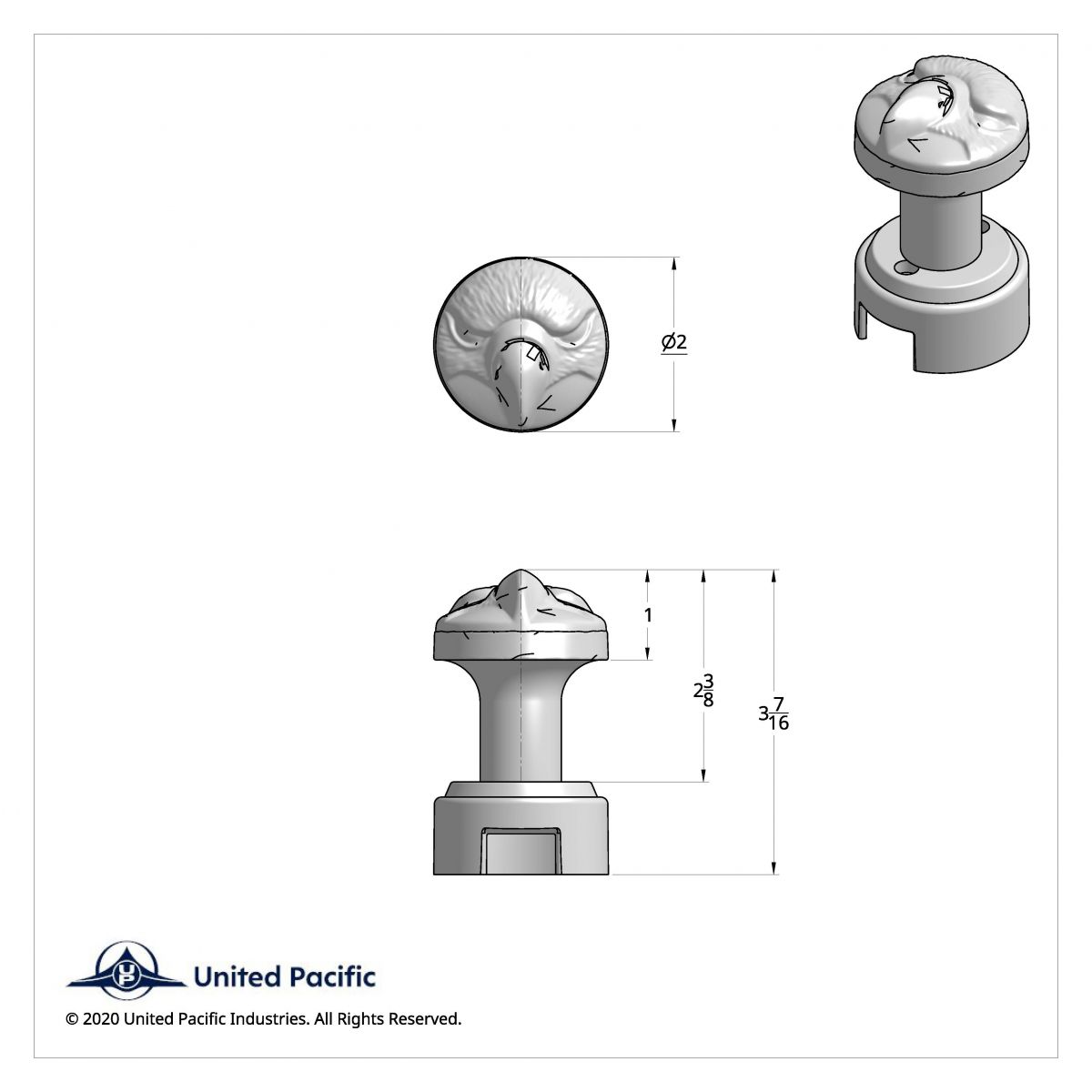 Eagle Thread-On Gearshift Knob With 13/15/18 Speed Adapter - Chrome - Thumbnail 5