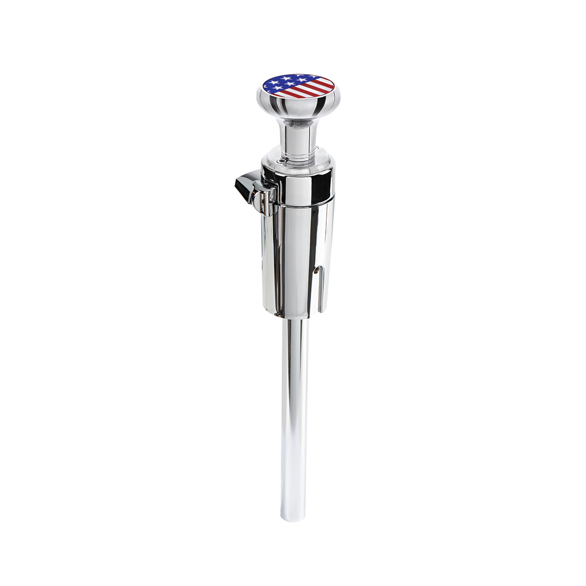 Thread-On Gearshift Knob With 13/15/18 Speed Adapter & USA Flag Sticker - Chrome - Thumbnail 4