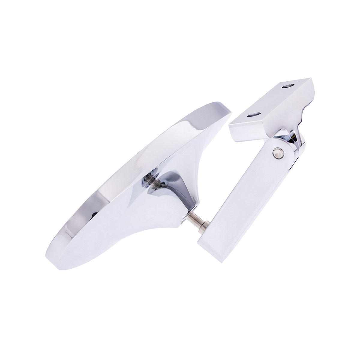 Oval Chrome Plated Aluminum Interior Rear View Mirror With Screw-On Mount - Thumbnail 5