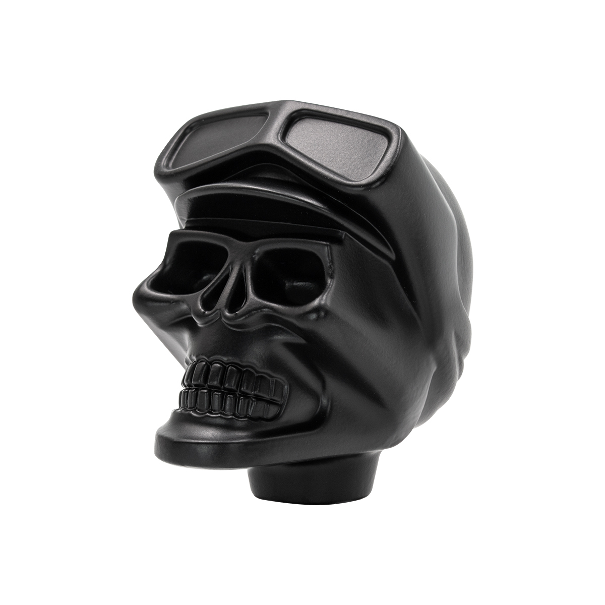 Aluminum Skull Biker 1/2"-13 Thread-On Gearshift Knob - Black (Bulk) - Thumbnail 7