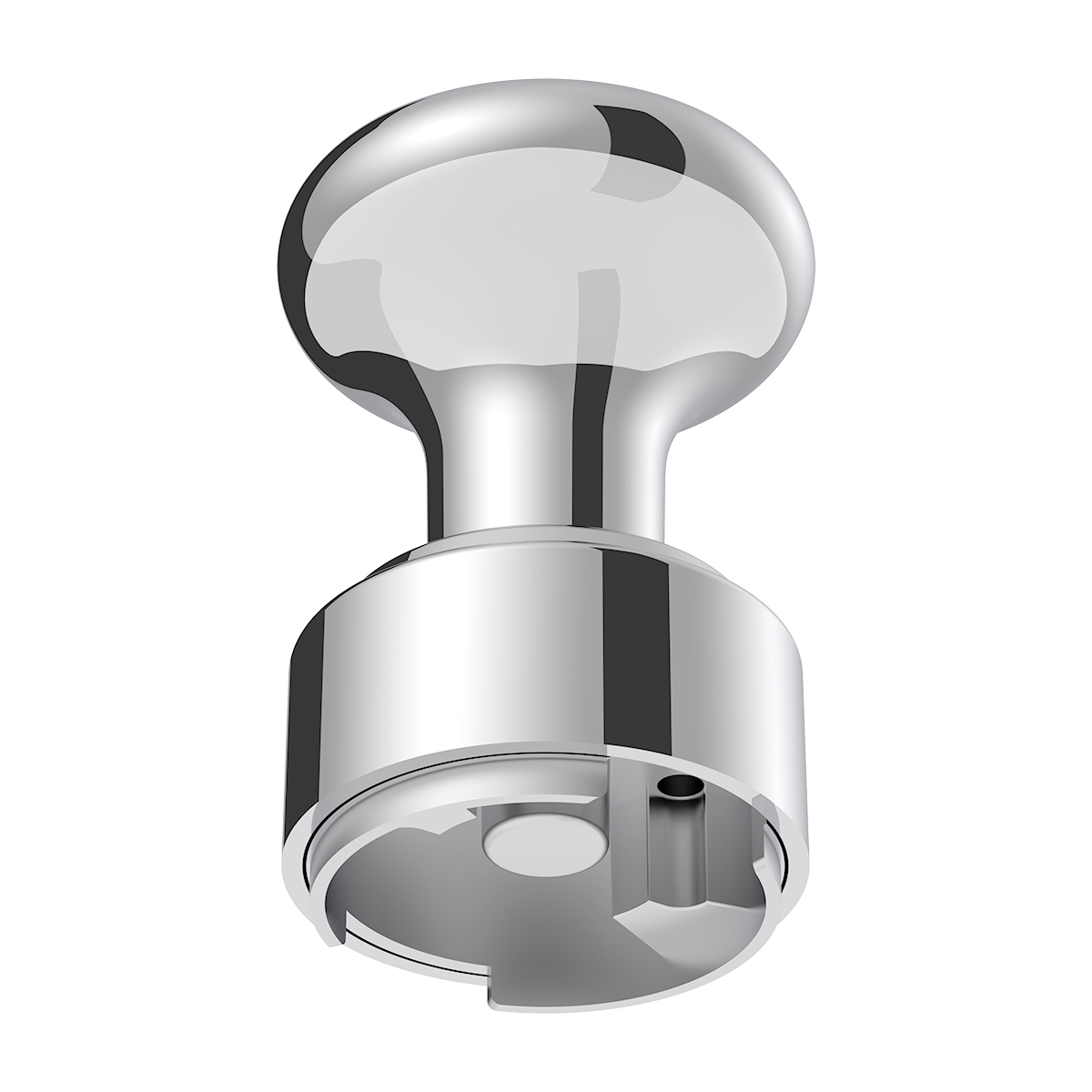 Thread-On Gearshift Knob With 9/10 Speed Adapter & USA Flag Sticker - Chrome - Thumbnail 3