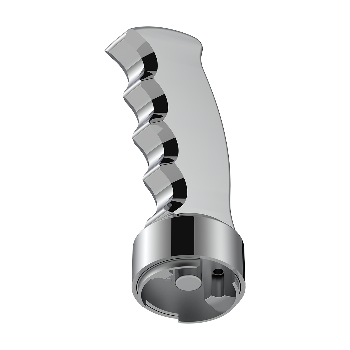 Thread-On Pistol Grip Gearshift Knob With Chrome 9/10 Speed Adapter - Chrome - Thumbnail 6