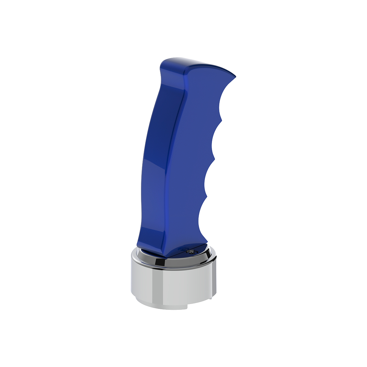 Thread-On Pistol Grip Gearshift Knob With Chrome 9/10 Speed Adapter - Indigo Blue - Thumbnail 5