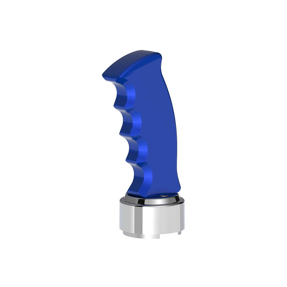 Thread-On Pistol Grip Gearshift Knob With Chrome 9/10 Speed Adapter - Indigo Blue - Thumbnail 8