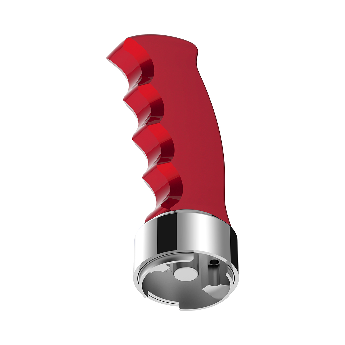 Thread-On Pistol Grip Gearshift Knob With Chrome 9/10 Speed Adapter - Candy Red - Thumbnail 6