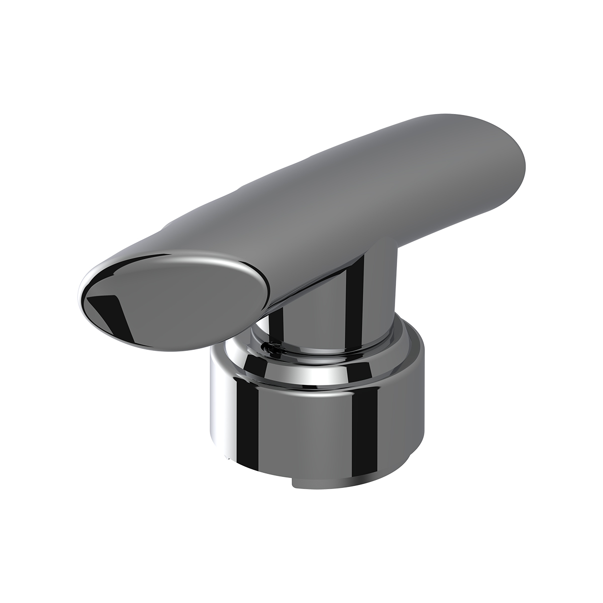 Thread-On T-Shape Gearshift Knob With Chrome 9/10 Speed Adapter - Chrome - Thumbnail 4