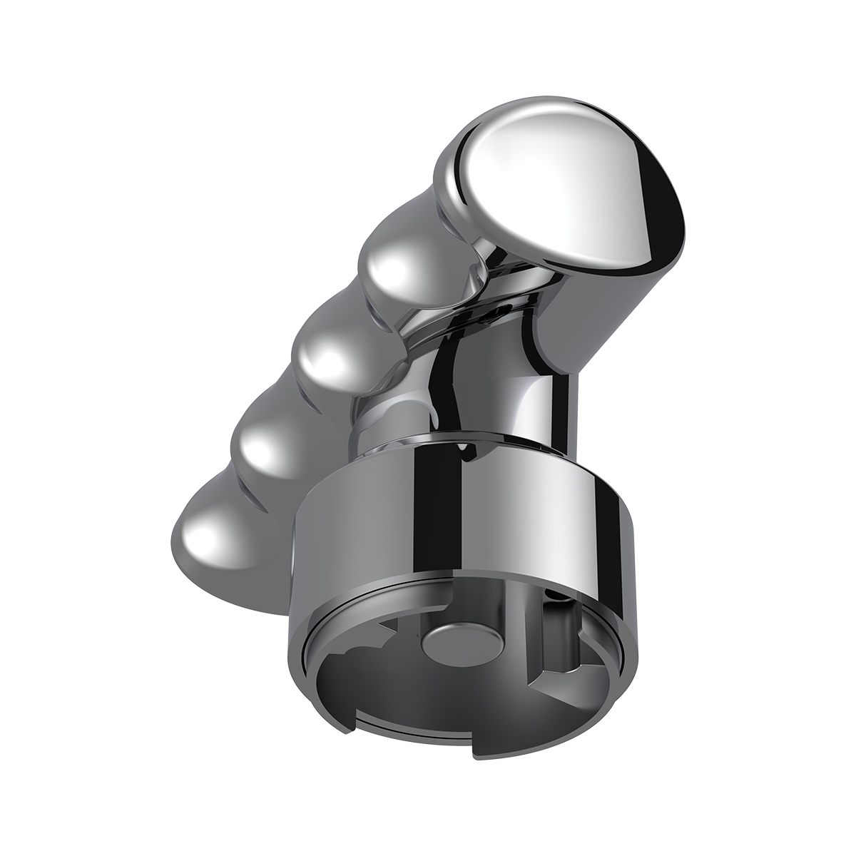 Thread-On T-Shape Gearshift Knob With Chrome 9/10 Speed Adapter - Chrome - Thumbnail 5