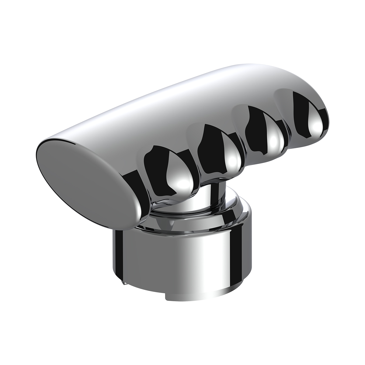 Thread-On T-Shape Gearshift Knob With Chrome 9/10 Speed Adapter - Chrome - Thumbnail 7