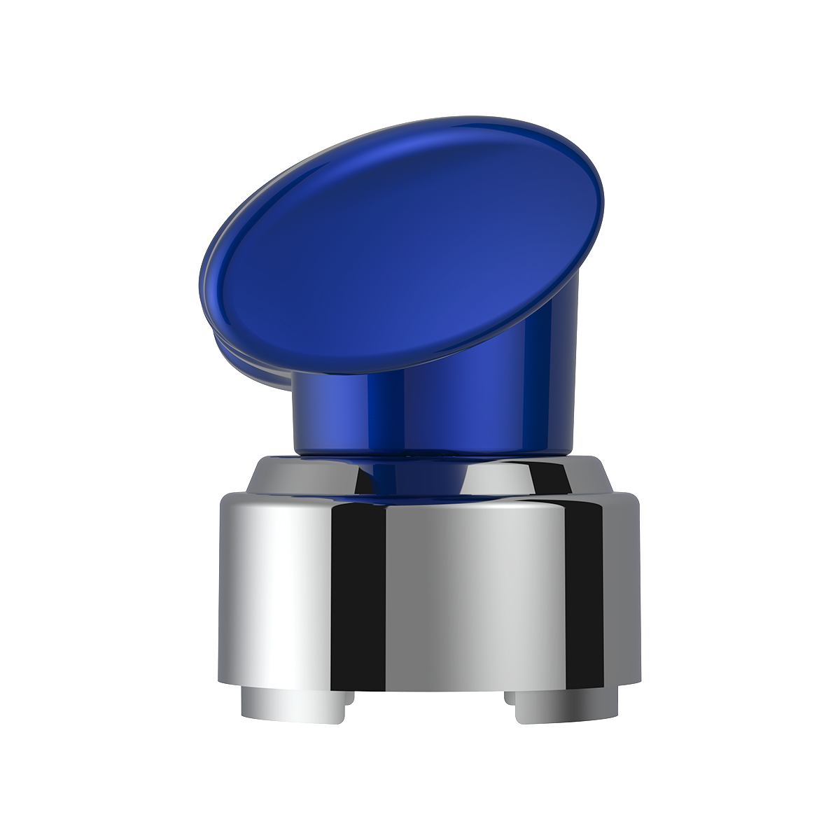 Thread-On T-Shape Gearshift Knob With Chrome 9/10 Speed Adapter - Indigo Blue - Thumbnail 3
