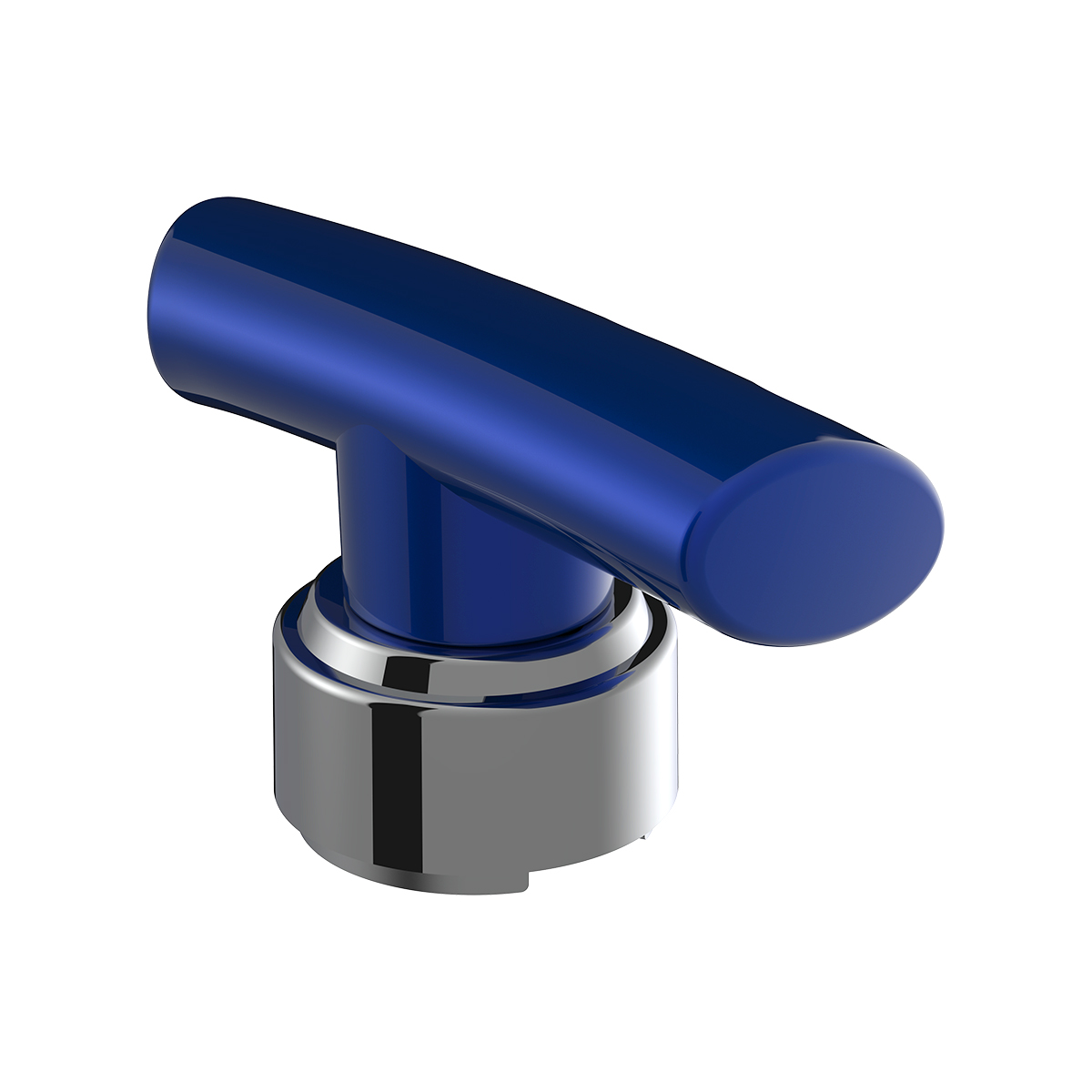 Thread-On T-Shape Gearshift Knob With Chrome 9/10 Speed Adapter - Indigo Blue - Thumbnail 5