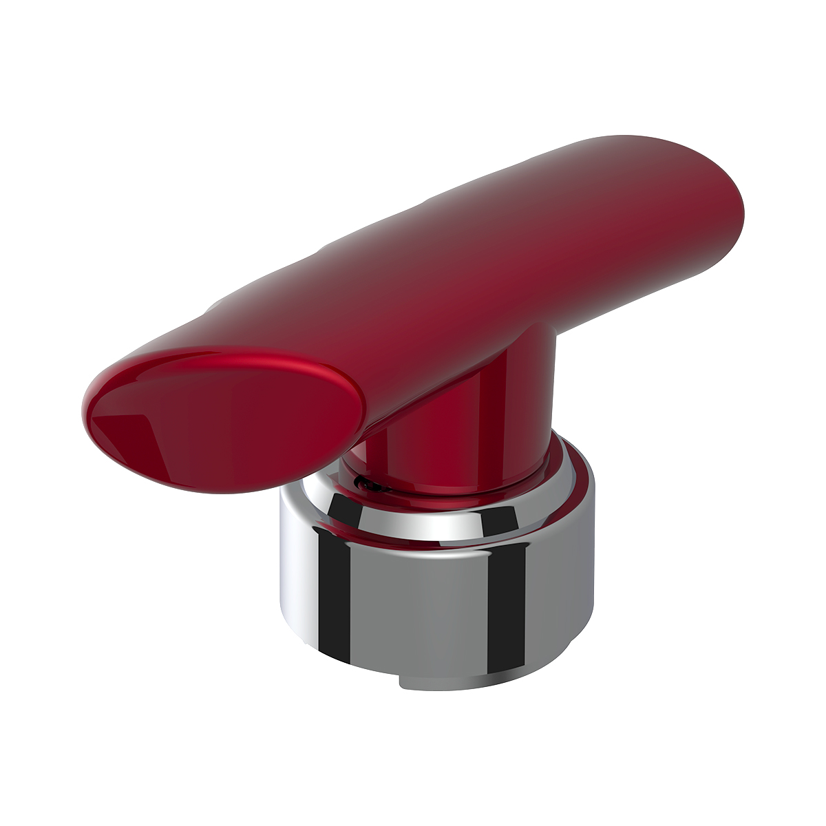 Thread-On T-Shape Gearshift Knob With Chrome 9/10 Speed Adapter - Candy Red - Thumbnail 4