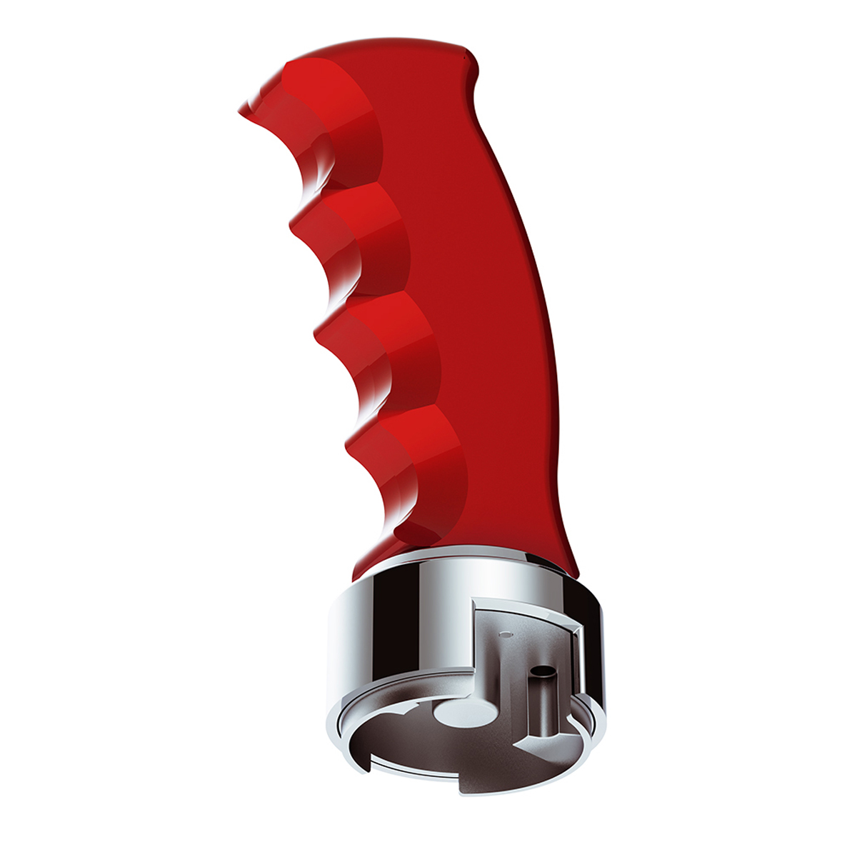 Thread-On Pistol Grip Gearshift Knob With Chrome 13/15/18 Speed Adapter - Candy Red - Thumbnail 3