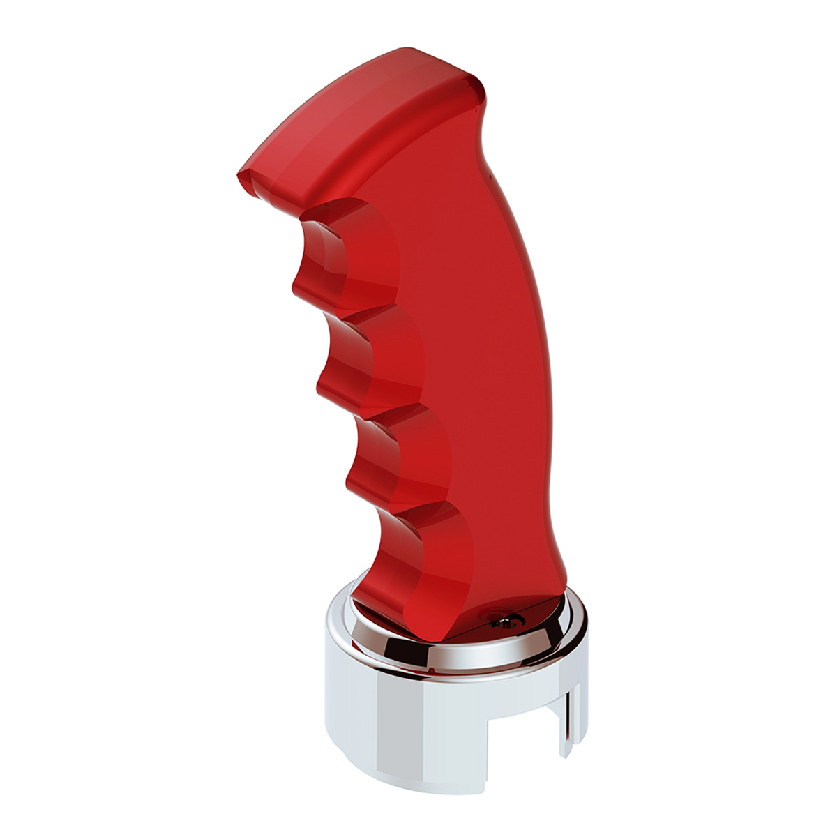 Thread-On Pistol Grip Gearshift Knob With Chrome 13/15/18 Speed Adapter - Candy Red - Thumbnail 7