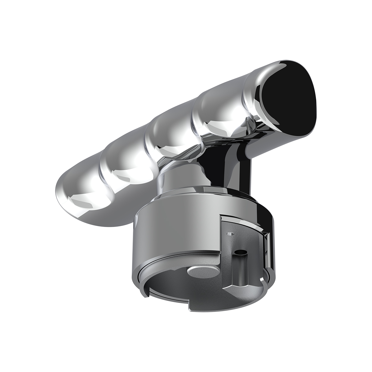 Thread-On T-Shape Gearshift Knob With Chrome 13/15/18 Speed Adapter - Chrome - Thumbnail 2