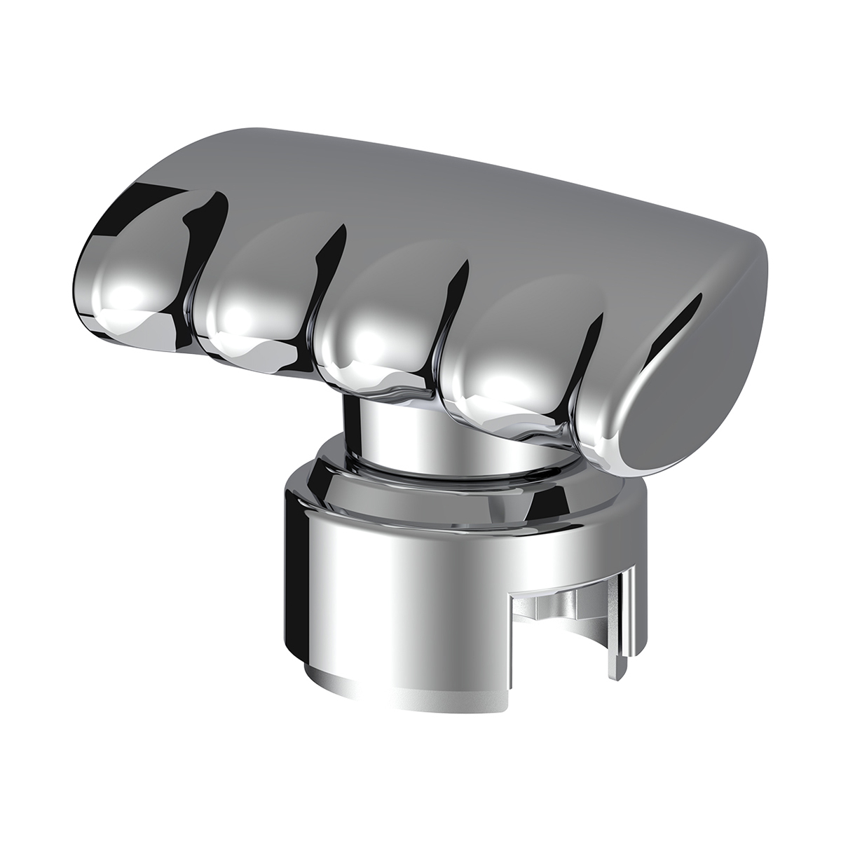 Thread-On T-Shape Gearshift Knob With Chrome 13/15/18 Speed Adapter - Chrome - Thumbnail 12