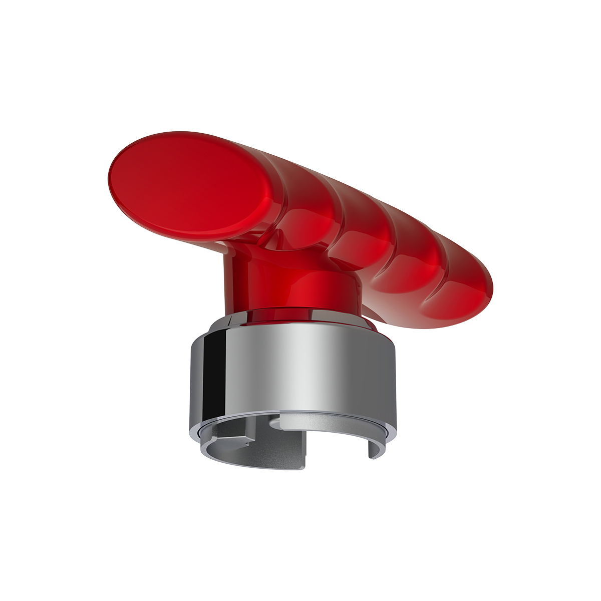 Thread-On T-Shape Gearshift Knob With Chrome 13/15/18 Speed Adapter - Candy Red - Thumbnail 5