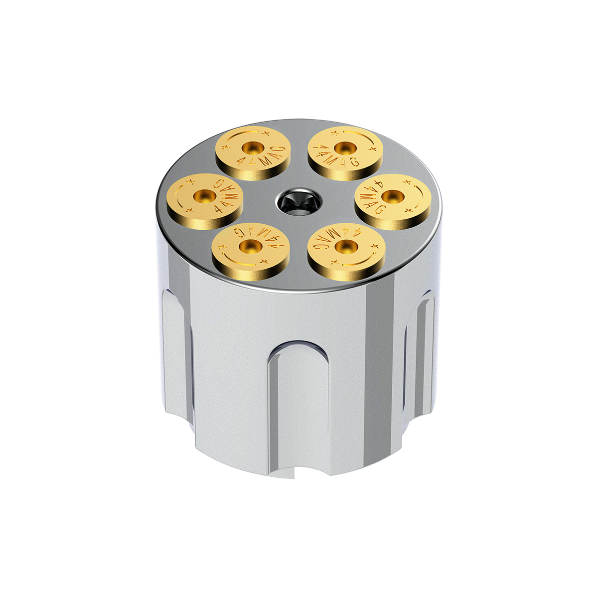 Gun Cylinder 9/10 Speed Gearshift Knob - Liquid Silver - Thumbnail 5