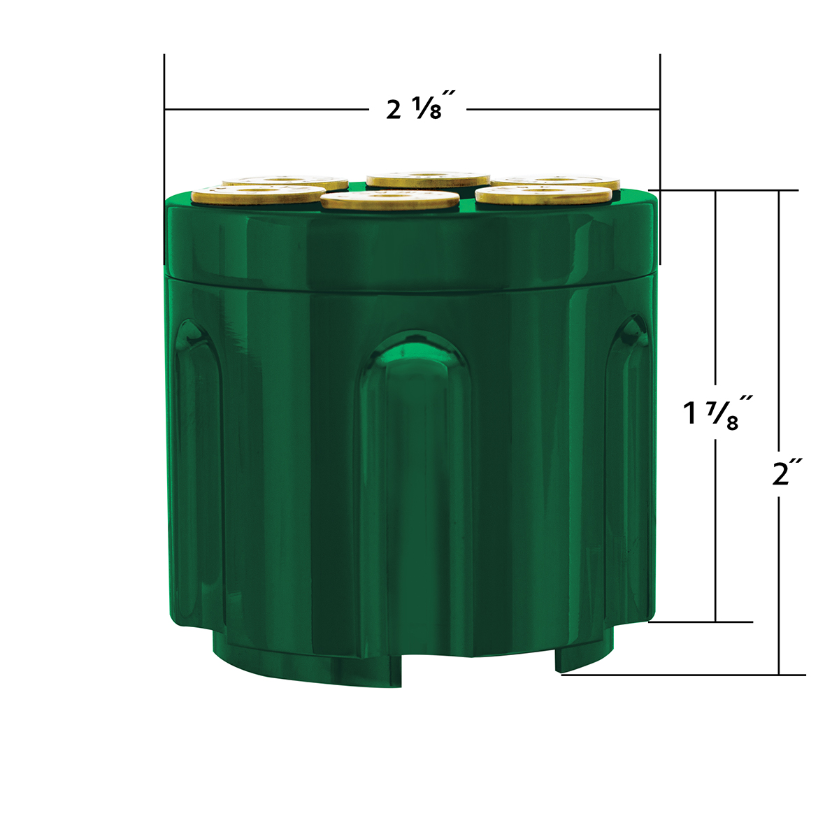 Gun Cylinder 13/15/18 Speed Gearshift Knob - Emerald Green - Thumbnail 4