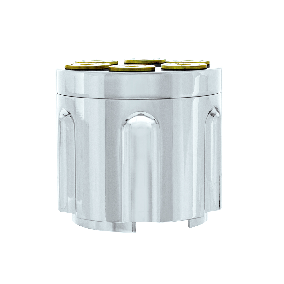 Gun Cylinder 13/15/18 Speed Gearshift Knob - Liquid Silver - Thumbnail 2