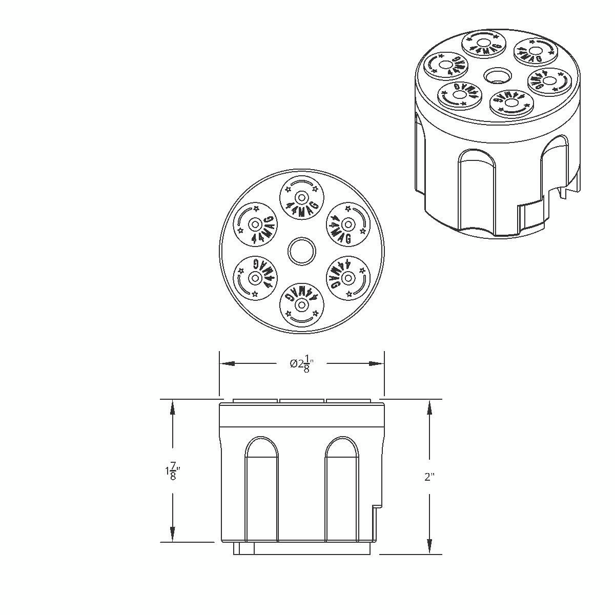 Gun Cylinder 13/15/18 Speed Gearshift Knob - Liquid Silver - Thumbnail 5