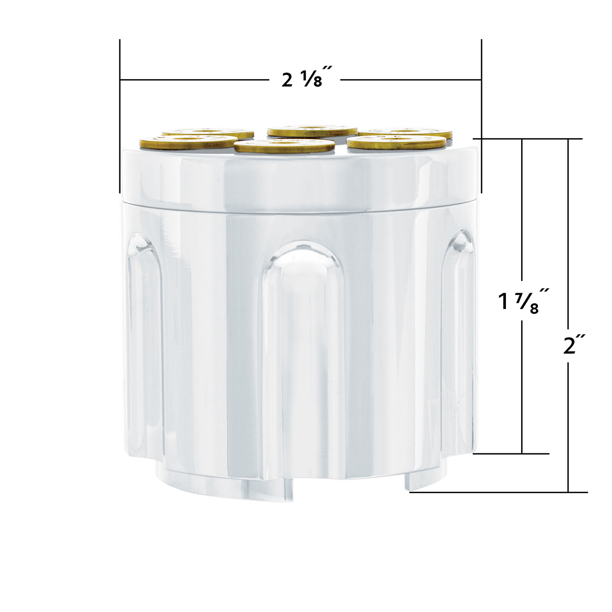 Gun Cylinder 13/15/18 Speed Gearshift Knob - Pearl White - Thumbnail 4