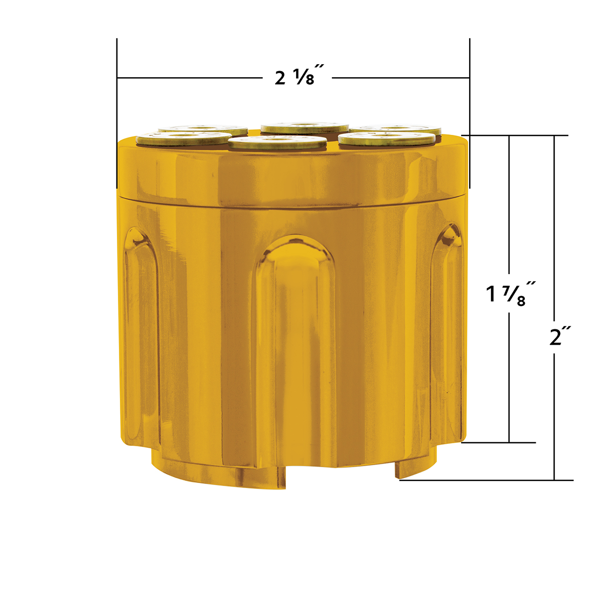 Gun Cylinder 13/15/18 Speed Gearshift Knob - Electric Yellow - Thumbnail 4