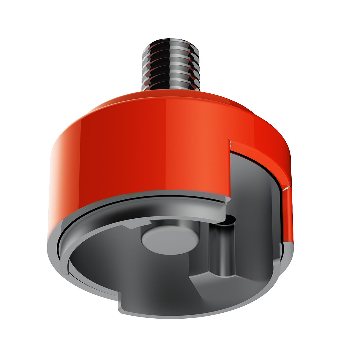 1/2"-13 Thread-On Shift Knob Mounting Adapter For Eaton Fuller Style 13/15/18 Shifter - Cadmium Orange (Bulk) - Thumbnail 3